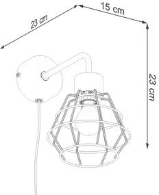 Sollux Lighting Nástenné svietidlo SUBA čierne