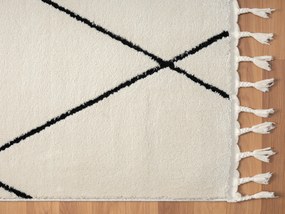 My Flair, Kusový koberec Moroccan Charm weiß, 190x240, čiernobiela, obývacia izba