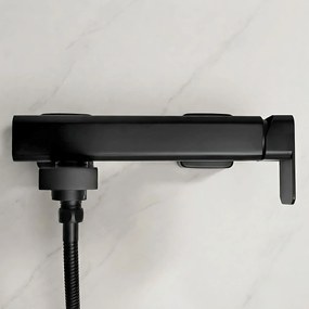 Rea Arlo, vaňová batéria s ručnou sprchovou súpravou, čierna matná, REA-B4590