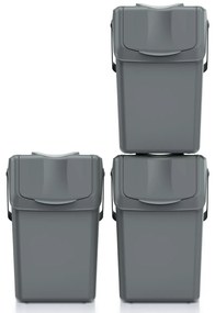 Odpadkový kôš na triedený odpad (3 ks) ISWB25S3 25 l - sivý kameň