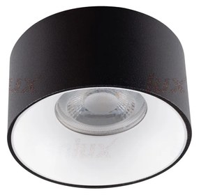KANLUX Podhľadové stropné bodové osvetlenie MINI TIKA, 1xGU10, 25W, 8,5 cm, okrúhle, čiernobiele