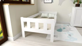 Detská posteľ NESTY 90 x 200 cm, biela Rošt: S lamelovým roštom, Matrac: Matrac COCO MAXI 20 cm