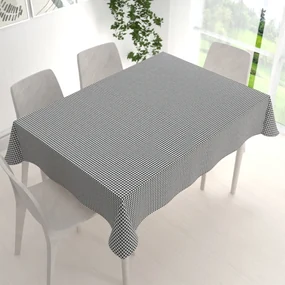 Biante Dekoračný obdĺžnikový obrus Rebeka RE-012 Sivo-biela kocka malá 80x120 cm