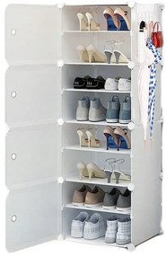 Hogler 3401 Variabilný regálový systém 8 políc 128 x 42 x 32 cm, biely