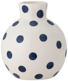 Biela keramická ručne maľovaná váza (výška 11 cm) Fian – Bloomingville