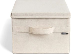 Béžový látkový úložný box s vekom 31x41x22 cm Soft Storage Medium – Bigso