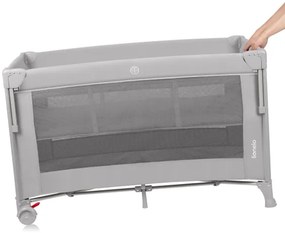 Lionelo - cestovná postieľka 3 v 1 ELLEN, betónovo sivá