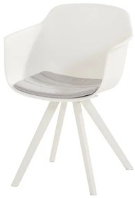 Solid jedálenská stolička biela