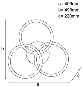Brilagi - LED stmievateľné stropné svietidlo COSMOWAVE LED/70W/230V 3000-6500K +DO