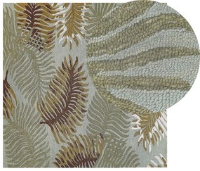 Vlnený koberec 200 x 200 cm viacfarebný VIZE Beliani
