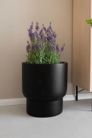 Kvetináč LIVELLO, sklolaminát, výška 41 cm, čierny