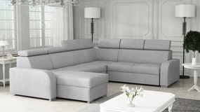 Rohová sedačka U Lyseri 2rR2pLC (sivá) (s úl. priestorom)