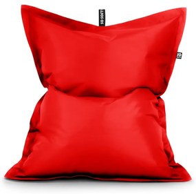 Červený detský sedací vak z imitácie kože Pad M – So Soft?