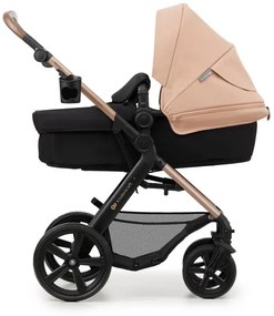 KINDERKRAFT - Kombinovaný kočík 3v1 MOOV 2 Sand beige + autosedačka MINK PRO