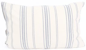 Bavlnená obliečka na vankúš Natural 40 × 60 cm - Prúžky modré