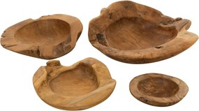 Servírovacia misa v prírodnom tvare z teakového dreva Igor - 35*39*8 cm