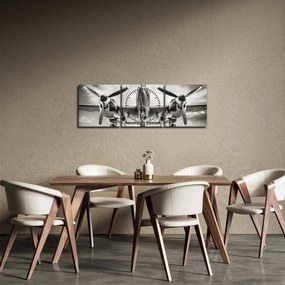 Obraz - Warbird (s hodinami) (90x30 cm)