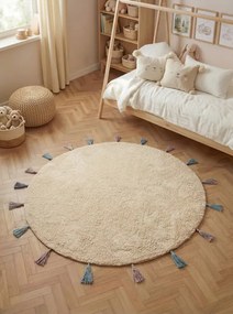 Koberec Hanse Home Snuggle Sunna krémový / viacfarebný kruh