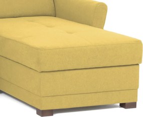 Rohová sedacia súprava Harris, žltá karí látka, pravý roh