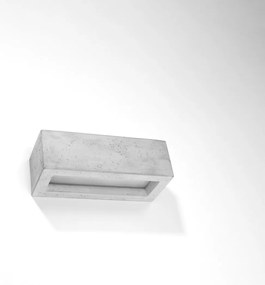 Nástenné svietidlo Vega, 1x betónové tienidlo, (30 cm)