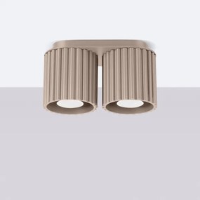 Sollux  SL.1815 - Bodové svietidlo AURA 2xGU10/10W/230V taupe