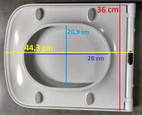 Cersanit Larga Square, antibakteriálne Slim sedátko z duroplastu, biela, K98-0231