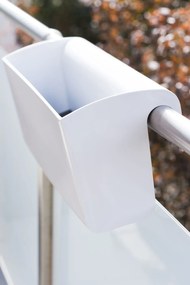 Balkónový hrantík BALKONA CLASSICO, plast, šírka 50 cm, biely lesk