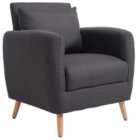 Design-Shop Kreslo Tilg látka - Tmavo sivá