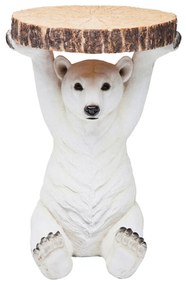 Animal príručný stolík ľadový medveď biely