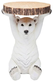 Animal príručný stolík ľadový medveď biely
