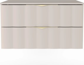 Závesná skrinka pod umývadlo Omi 80 cm kašmírová/zlatá