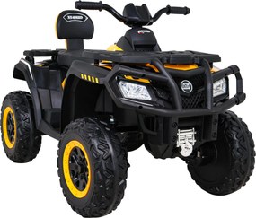 Ramiz Štvorkolka XT-Speed pre deti žltá + pohon 4x4 + EVA kolesá + pomalý štart + MP3 rádio + LED