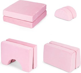 Dětské modulární křeslo DIY růžové