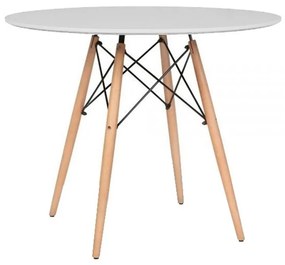 Stôl Larry Round, Farby:: biela Mirjan24 5902928777772