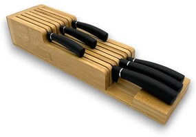 usporadejto.cz Stojan na nože, organizér do zásuvky - na 14 nožov, bambusový MAESTRO 45 x 11,5 x 8,5 cm