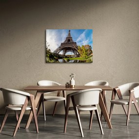 Obraz - Eiffelova farebná veža (70x50 cm)