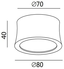Fabas 3440/71/102 - LED Bodové svietidlo PONZA 1xLED/7W/230V