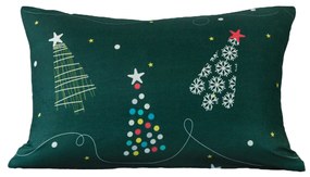 Obliečka na vankúš z mikrovlákna CHRISTMAS DRIFT 50x70 cm, zelená