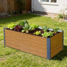 Vyvýšený záhradný záhon BestBerg VZ-940RW / 940 l / 180 × 90 × 58 cm / dekor dreva