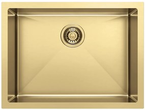 Sapho Sapho, ZENITH nerezový drez 60x45cm, zlatá matná, ZN6045Z