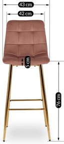 PROXIMA.store - Jedálenská barová stolička ARIEL FARBA: sivá