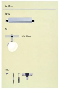 Paulmann 95194 - 4xLED/4W Bodové svietidlo ICE 230V