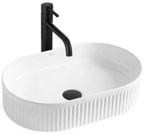 Rea Vanda, umývadlo na dosku 490x310x130 mm, biela lesklá, REA-U0603