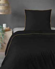Detexpol Povlečení jednobarevní Pure Collection 100% mako satén černá 140x200, 70x80 cm