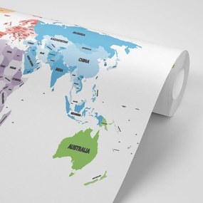 Samolepiaca tapeta originálna mapa sveta - 375x250