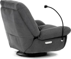 Polohovacie kreslo sivé, elektrické TV-7089 GREY2
