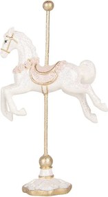 Vianočné dekorácie figúrka koník na podstavci - 8*4*13 cm