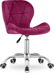 AKCIA Bordová kancelárska stolička AVOLA VELVET II. akosť
