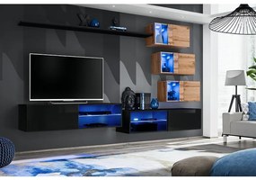 Obývacia Stena Switch Xxiv Čierna/Wotan
