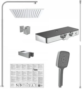 Schütte 60531 - Sprchová súprava s termostatickou batériou OCEAN l. chróm/antracit
